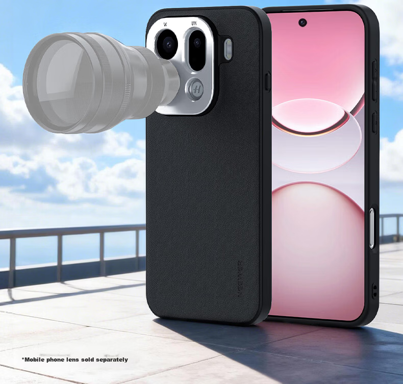 NEEWER Professional Photography Kit Phone Case for OPPO Find X9/X9 Pro with 17MM Threaded Hole, Compatible with External Phone Lenses, Full-Coverage Faux Leather, Slim Shockproof New Model 2