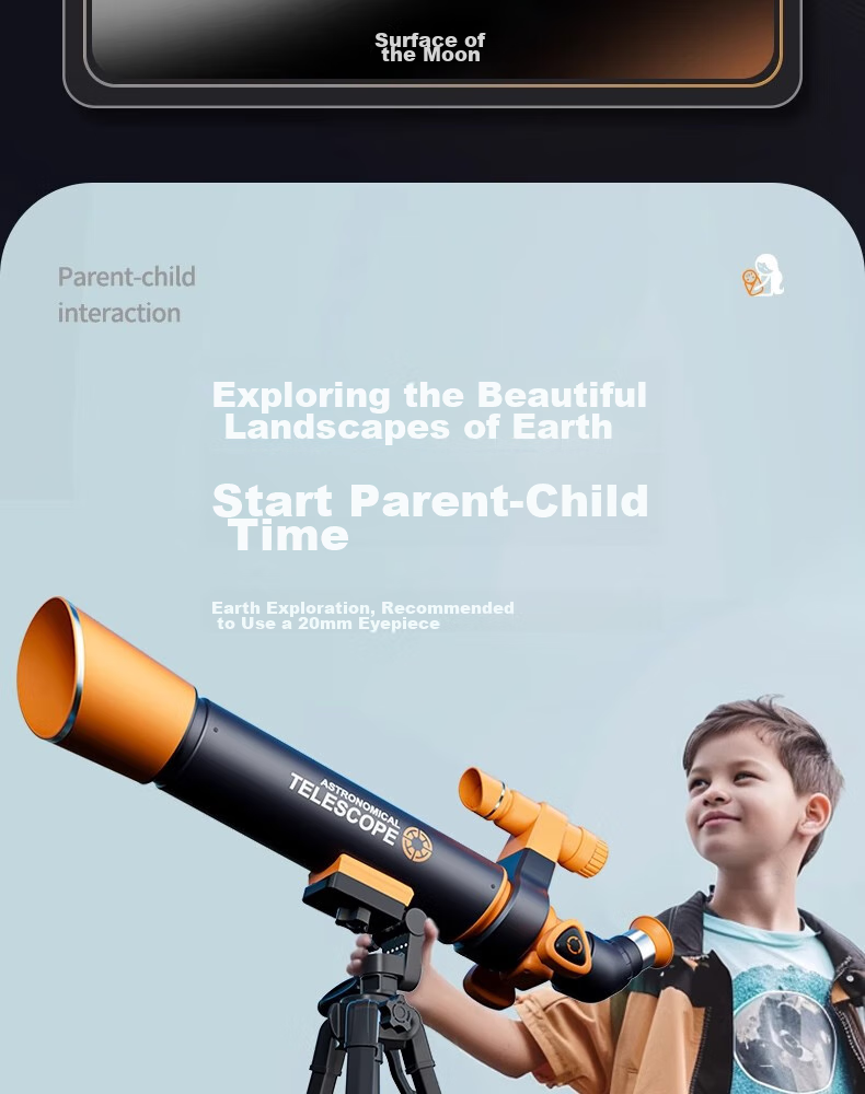 Astronomical Telescope Children's Toy, Birthday Gift for Boys And Girls Aged 7-14, High-Definition Large-Aperture Professional Telescope for 9-12 Year Olds, 13 Elementary School Students, Gift Box Included 5