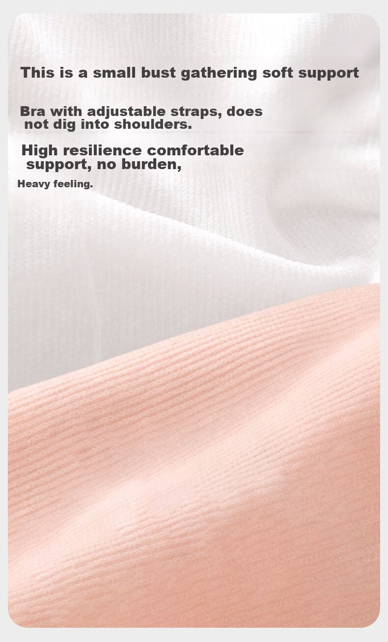 Miiow Disposable Underwear Bra Adjustable Straps Sterilized No-Wash Travel Business Vacation Daily Stripe White M 2