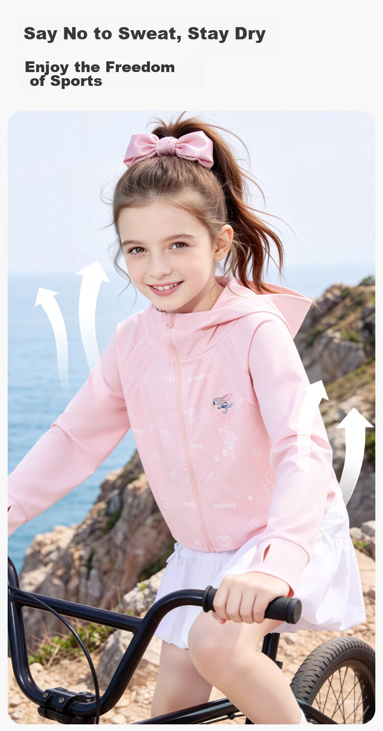 Disney Zootopia Ice Silk UPF50+ Sun Protection Jacket Summer Girls 2026 New Cool Sunproof Coat Purple 150 4