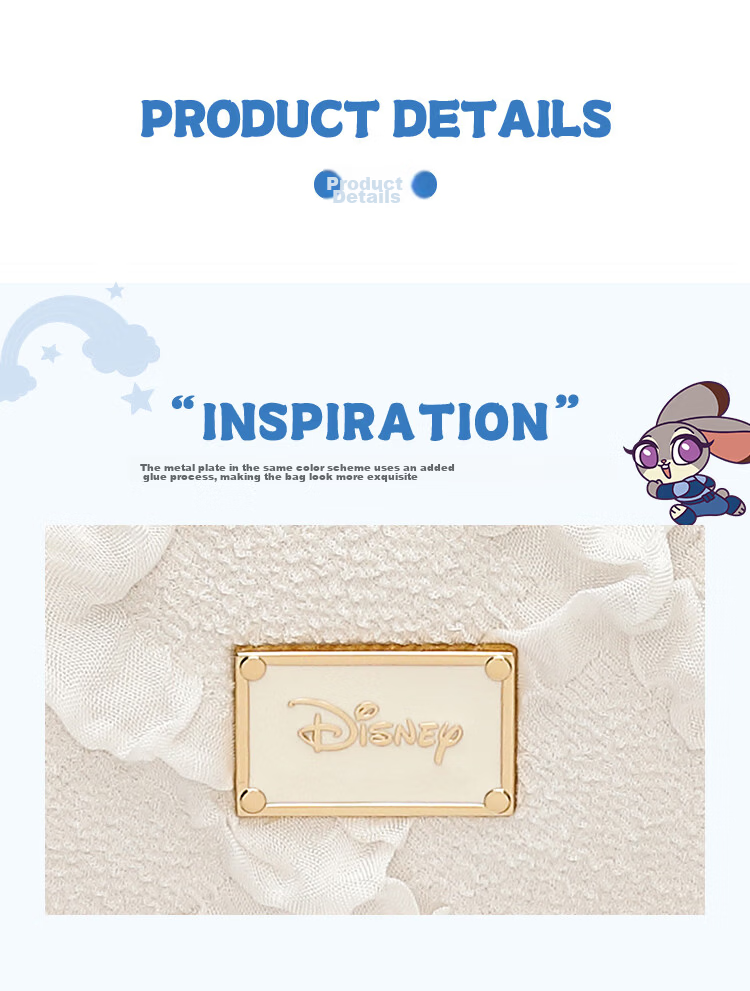 Disney Women's Lightweight Luxury Chiffon Princess Small Square Shoulder Crossbody Bag Travel Handbag Birthday Gift 2026 New 8