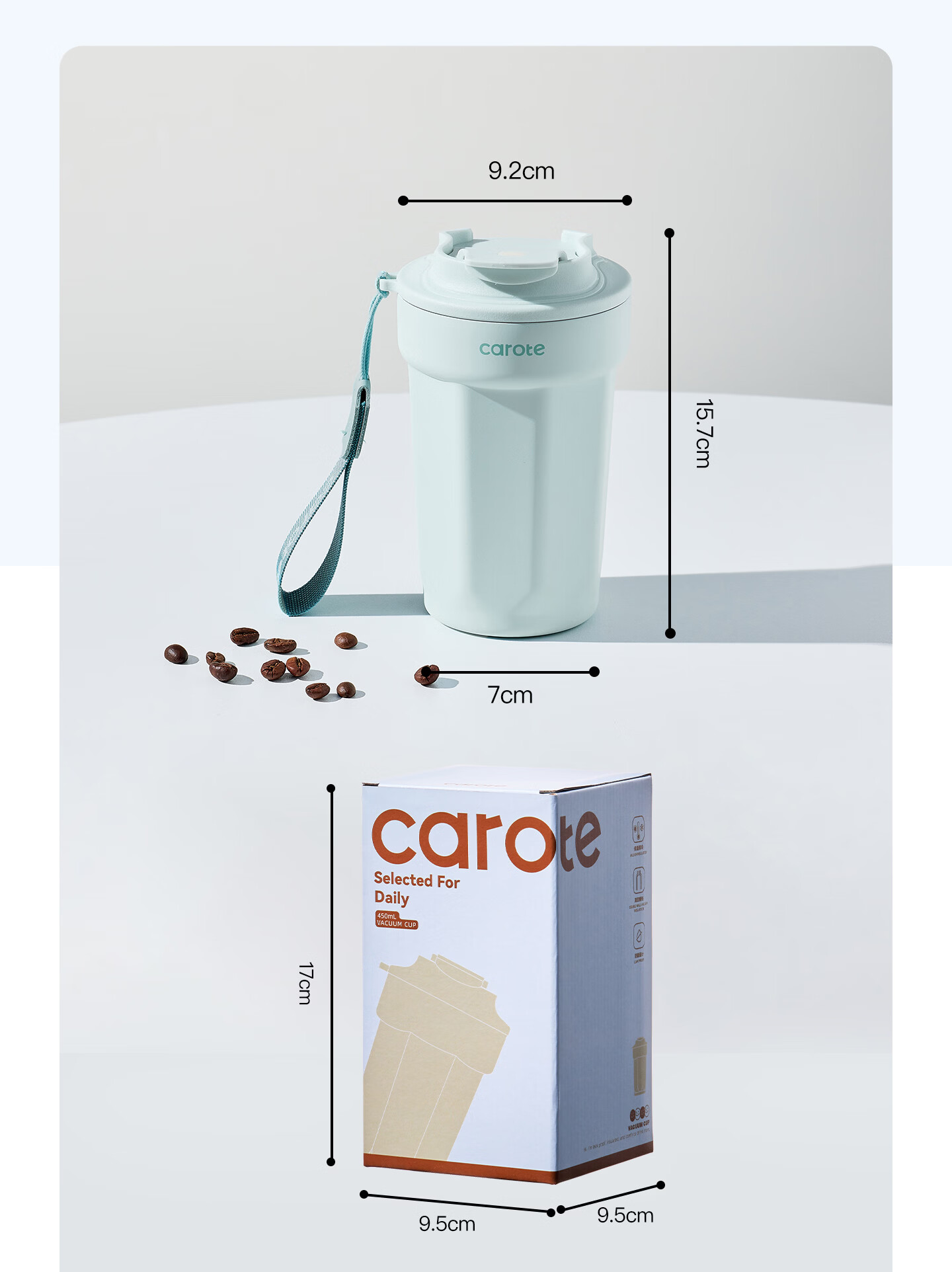 Carrot Portable Coffee Tumbler Insulated Stainless Steel Water Bottle for Men and Women Birthday Gift 20