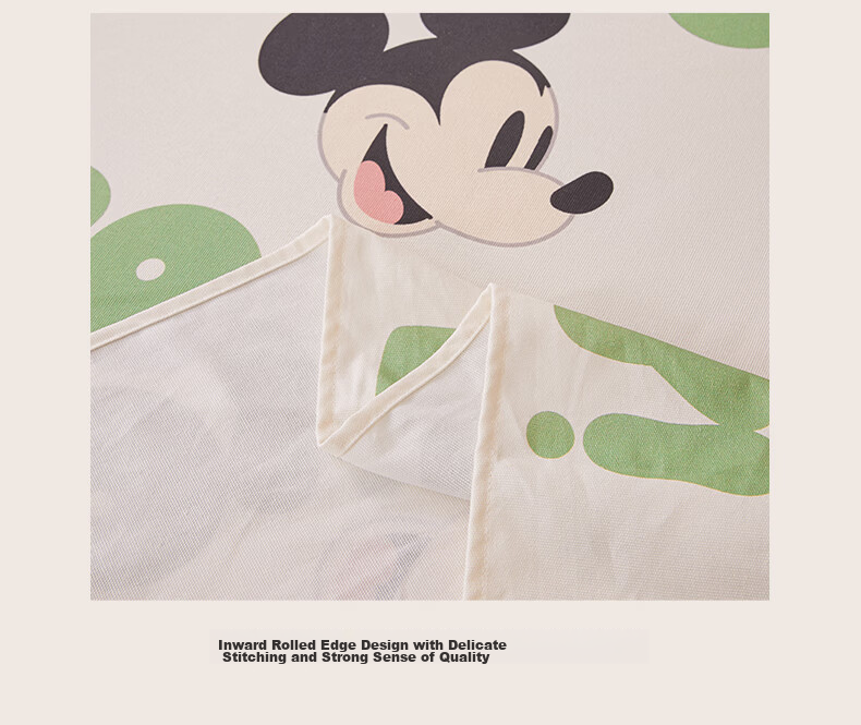 Disney Pure Cotton Coarse Weave Cartoon Bed Sheet 230x245cm Thickened 100% Cotton Children's Bedding Double Home Machine Washable 14