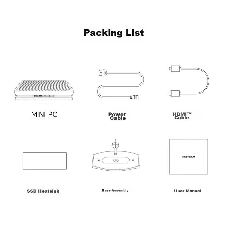 Mingfan Atom Hero Series G1 Pro Dedicated Graphics Mini PC RTX 5060 / R9-8945HX High-Performance Gaming E-sports Mini Desktop Computer National Subsidy 32GB+1TB 20