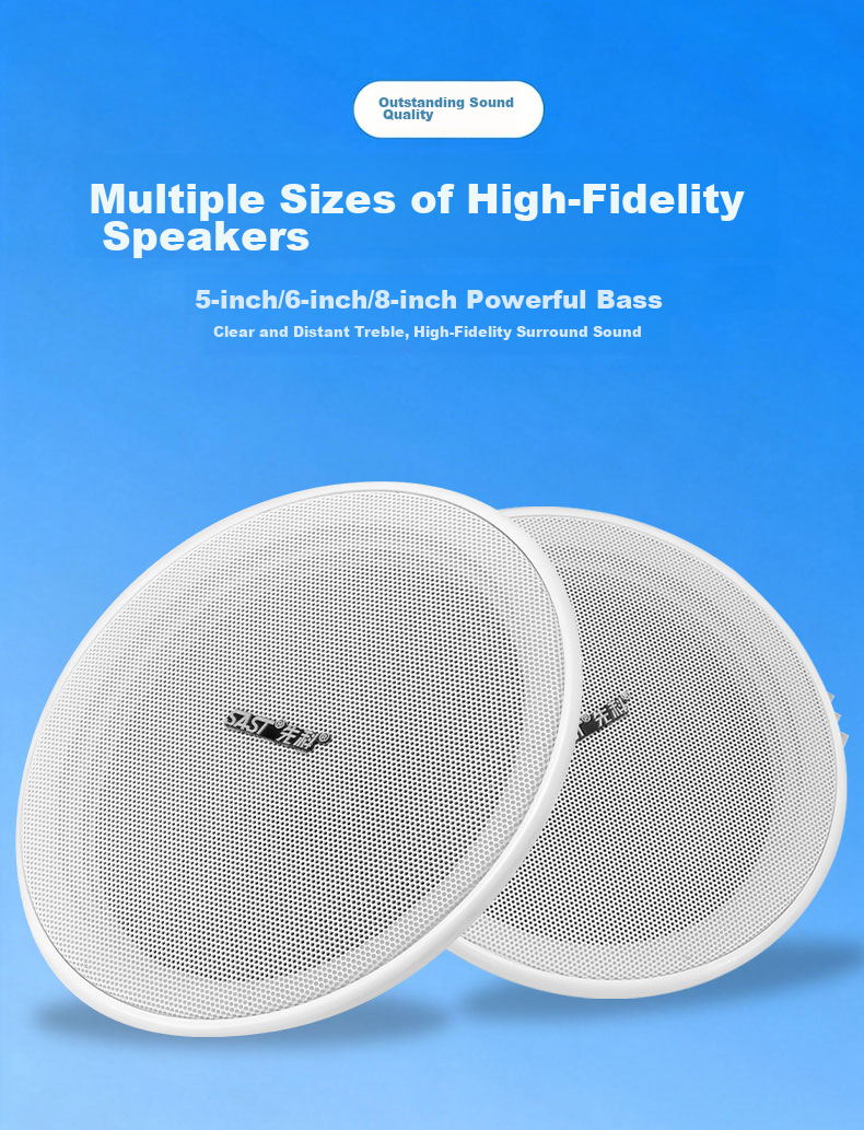 SAST 6-Inch Constant Pressure Ceiling Speaker Embedded Background Music Public Address Speaker TH1-6 3