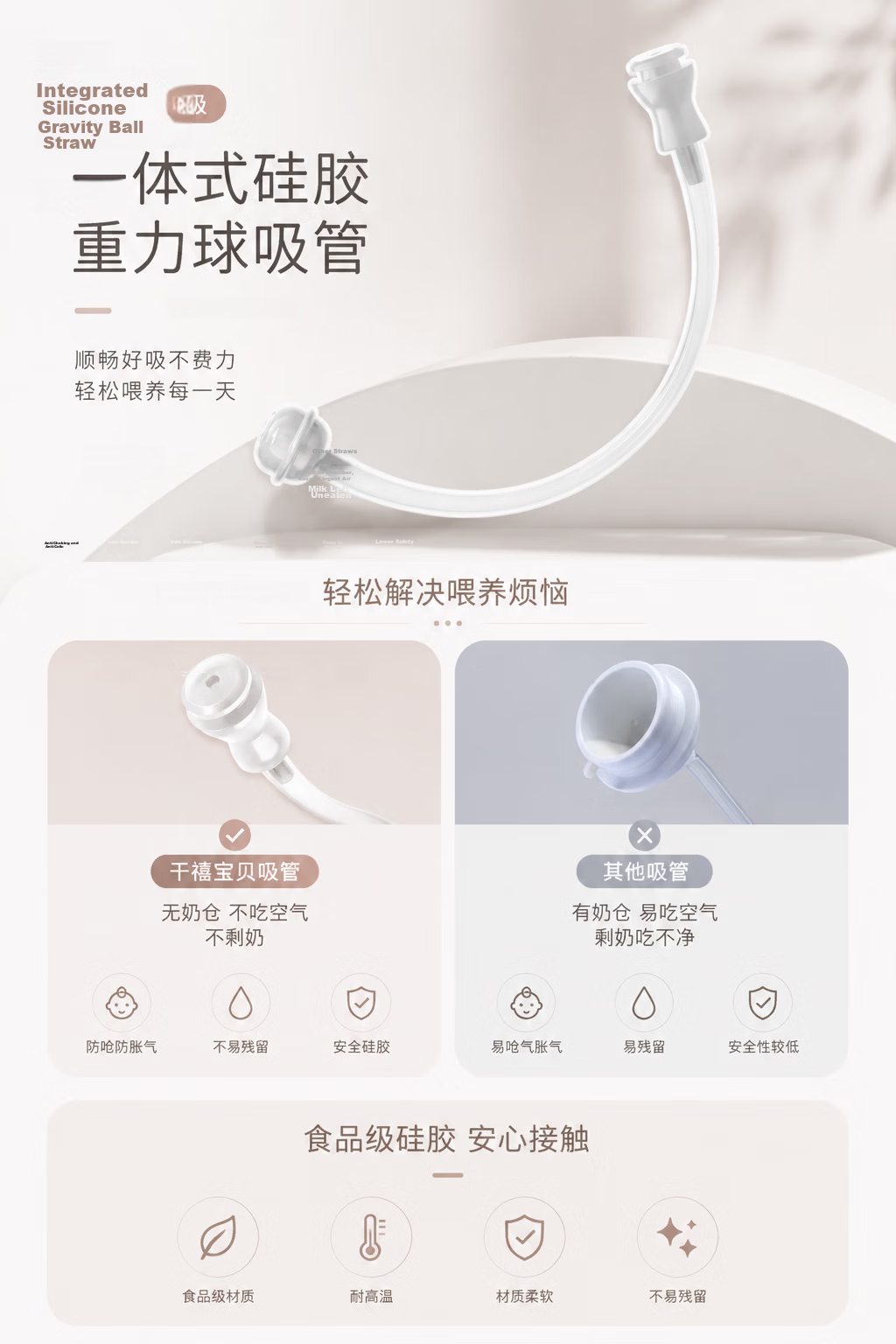 Yeselino Millennium Baby Series Infant Duckbill Cup Ice Blue Silicone Drinking Cup for Children Over 6 Months 11