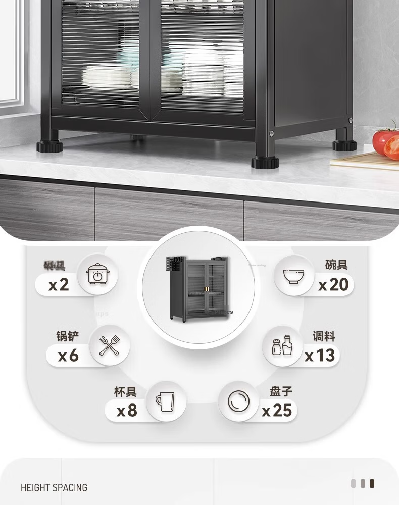 Shunyou Kitchen Dish Rack Countertop Storage Box Bowl Plate Chopsticks Organizer Draining Bowl Cabinet SY-1361 4