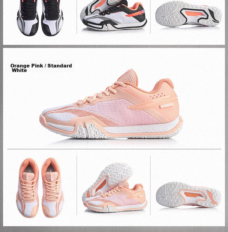 LI-NING Women's Badminton Shoes Ground-Flying Casual Comfortable Training Competition Shoes 9