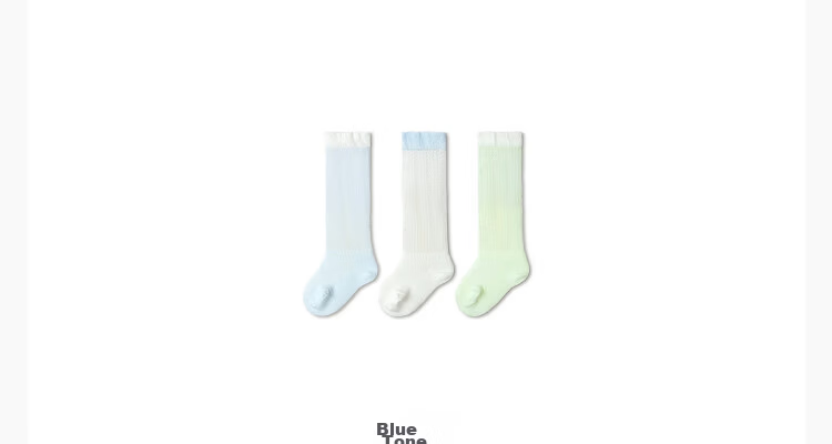 Balabala Baby Socks Summer Mesh Breathable Thin Infant Long Socks Anti-Mosquito Comfortable 3 Pairs Pack 16