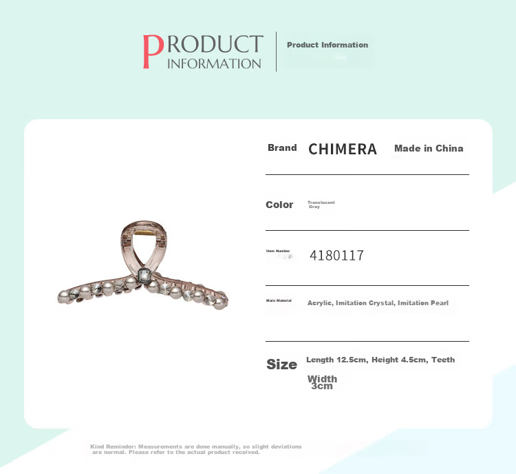 CHIMERA Large Hair Claw Clip for Thick Hair, Back Head Updo Shark Jaw Clip, Big Hair Clamp Hair Accessory for Women, Birthday Gift 2