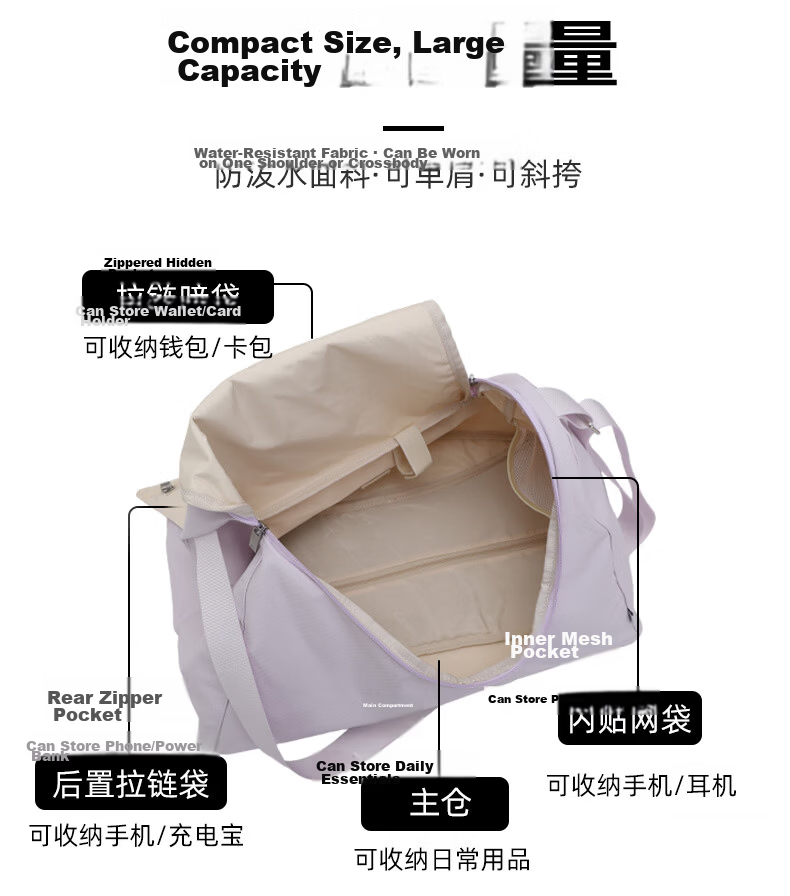 HEAD Large Capacity Gym Bag for Men and Women Sports Fitness Yoga Casual Swimming Travel Bag Black 6