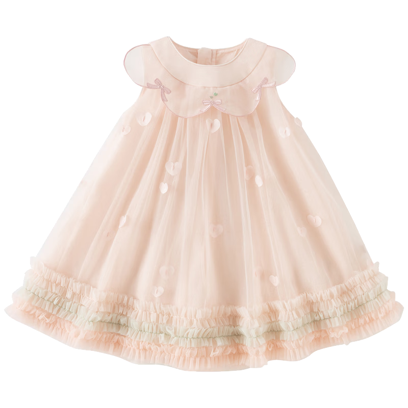 DAVE & BELLA Children's Dress Girls' Sleeveless Princess Dress Summer Little Girl Party Dress