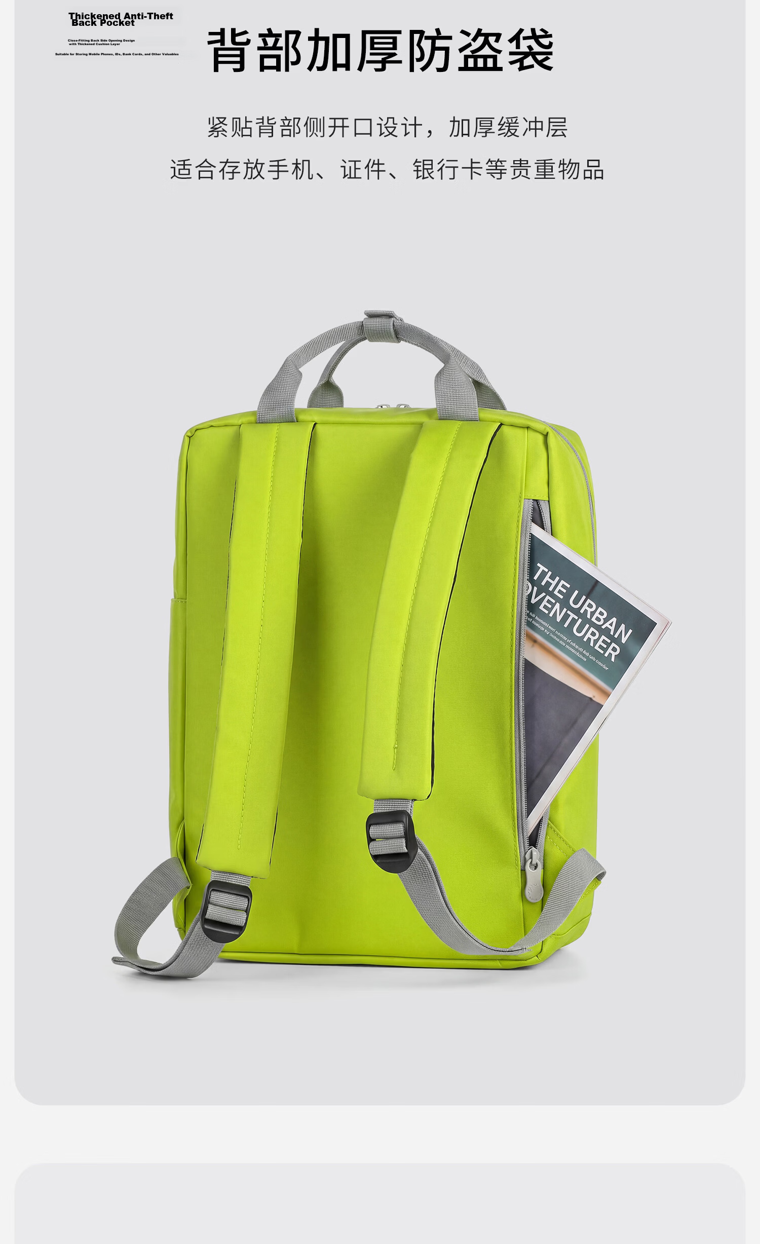 LEXON Women's Casual Sports Backpack Single-Layer Trendy Small School Bag Fashionable Lightweight Water-Resistant Light Gray 12