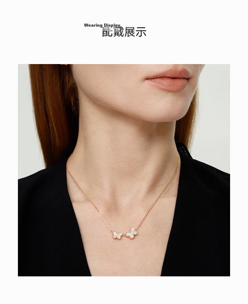 Ducogina Style Butterfly Necklace for Women Elegant Luxury Birthday Qixi Valentine's Day Gift for Girlfriend Wife Bestie 5