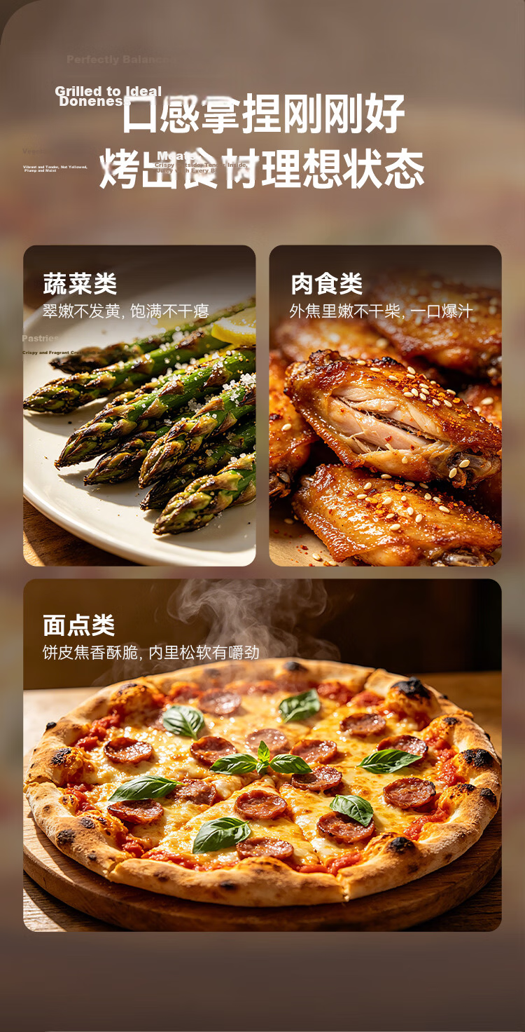 Bear Air Fryer Home Use Steam and Bake 6.2L Visible Double Heating 2000W Metal Interior QZG-W20J2 14