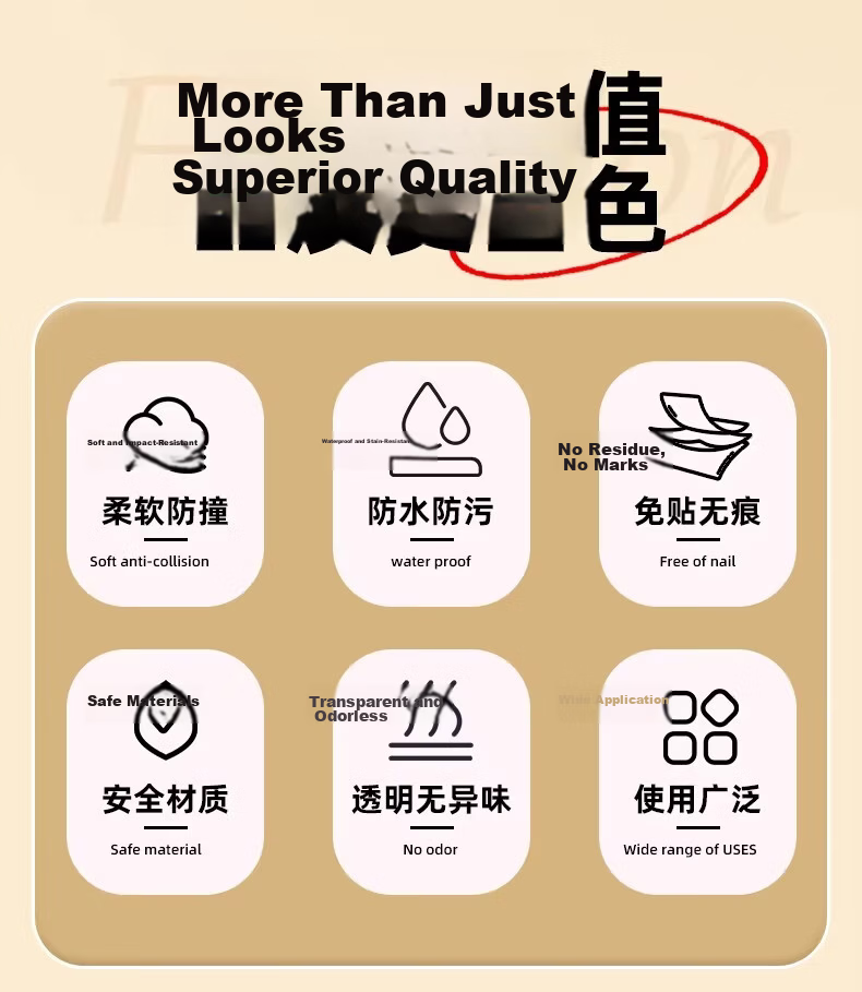 3M Adhesive Double-Sided Tape Anti-Collision Corner Protector Airbag Thickened Window Silicone Transparent Corner Guard Airbag Model 2