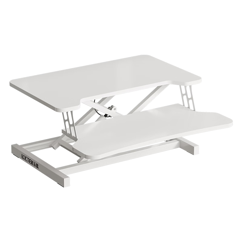 Loctek Height Adjustable Computer Desk, Standing Desk Converter, Alternating Sitting And Standing Workstation, Foldable Home Desk MX1 Elegant White