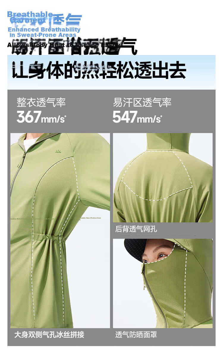 Beneunder Cooling Outdoor Sun Protection Women's Full Coverage Sun Jacket (Waist Slim Fit) AL823 Cloud Gray S 20