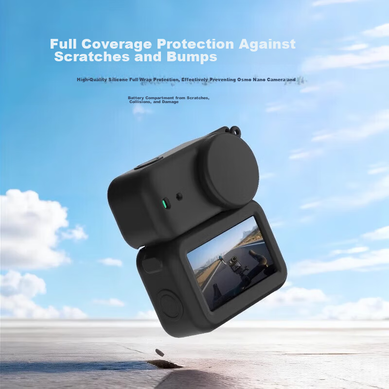 Smorss Silicone Protective Case Cover for DJI Osmo Nano Thumb Camera Accessories Soft Gray 3