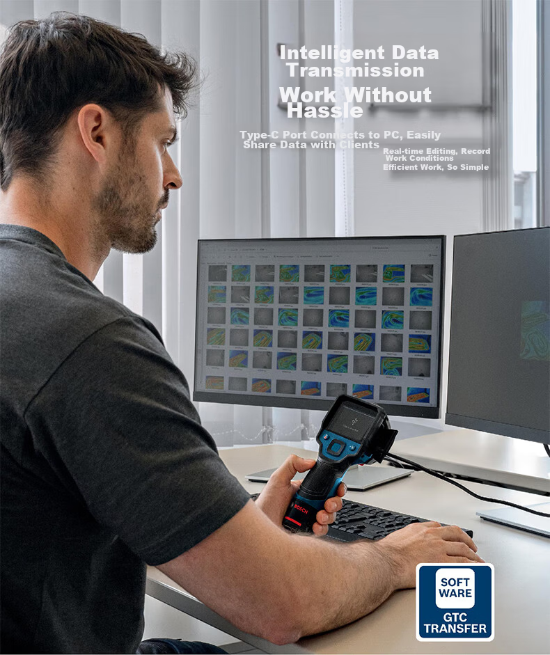 BOSCH Infrared Thermal Imager IP54 Dust and Water Resistant Data Storage and Transmission GTC 450-13 6