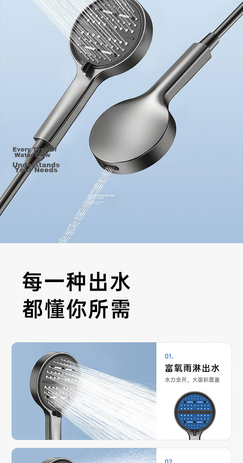 JROR [Seiko] Six-Mode High-Pressure Shower Head Large Panel Bathroom Showerhead 5