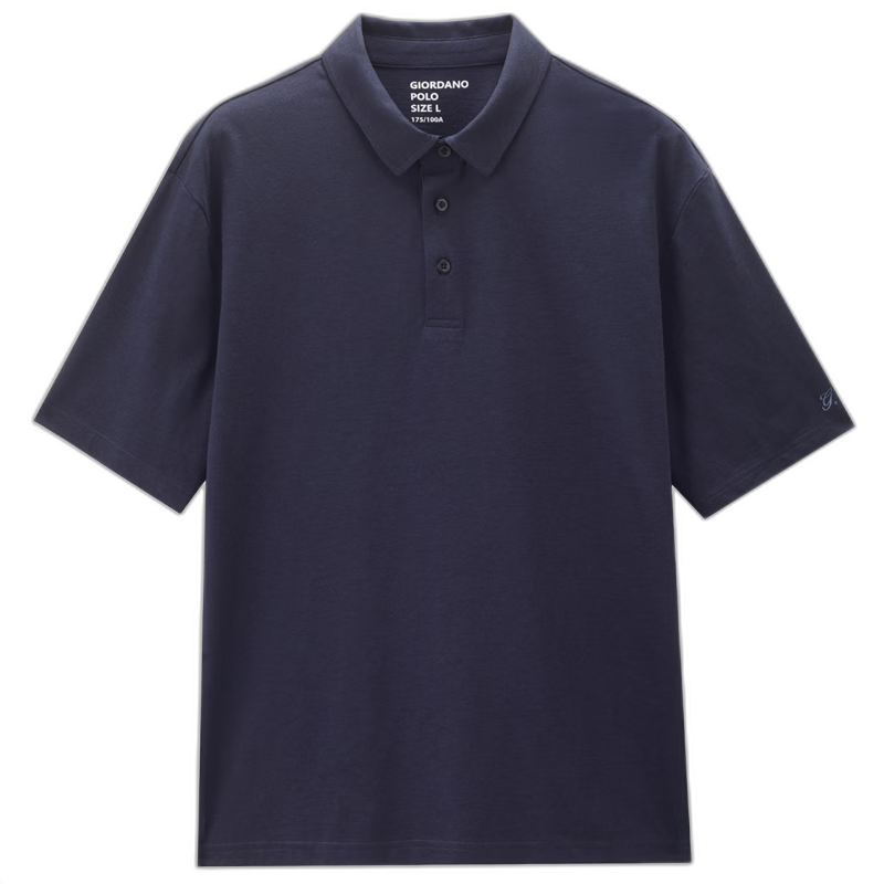 Giordano G+ 2026 Summer New 3A Antibacterial Linen Solid Loose Fit Short Sleeve Polo Shirt Men 01016460