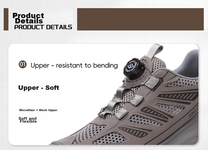 Dinggu Lightweight Anti-Odor Steel Toe Safety Work Shoes Anti-Smash Anti-Puncture Breathable Men's Construction Shoes JD1795MHDW41 9