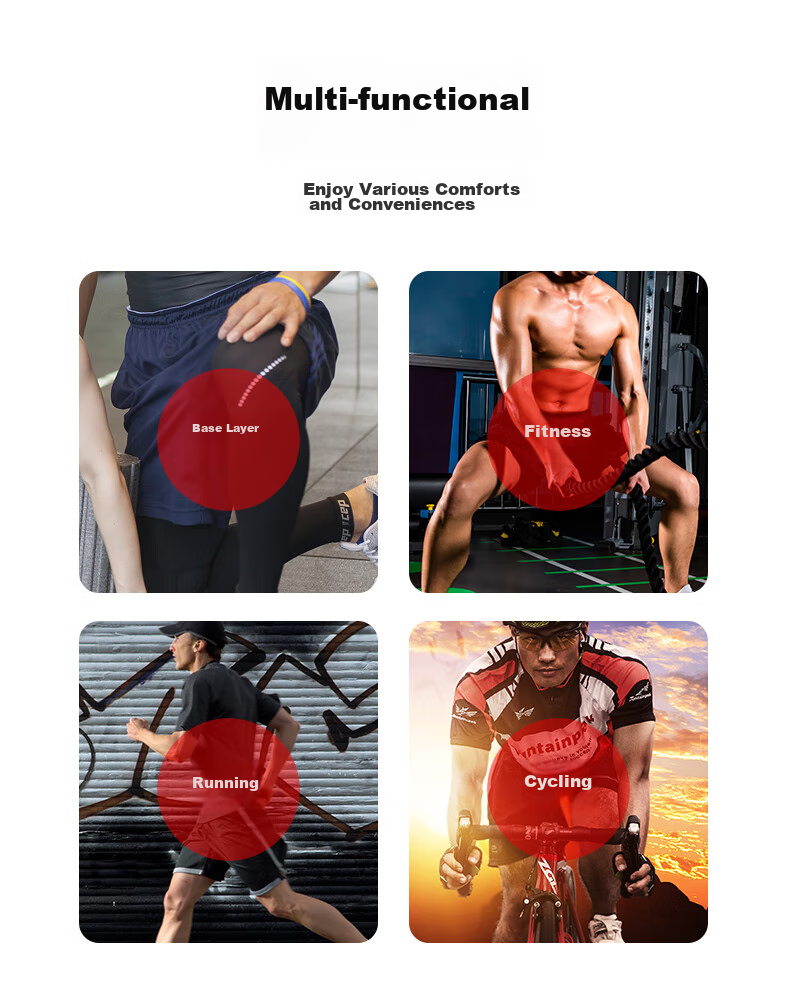 Li-Ning Men's Compression Shorts, Sports Running Quick-Dry Compression Pants, Fitness Underwear, High-Elastic Breathable Knee-Length Shorts, Basketball Training Shorts 7