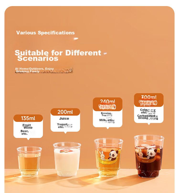 Melia Disposable Cups Aviation Cup 200ml*40pcs Food Grade High Temperature Resistant Space Tea Water Wine Cups 13