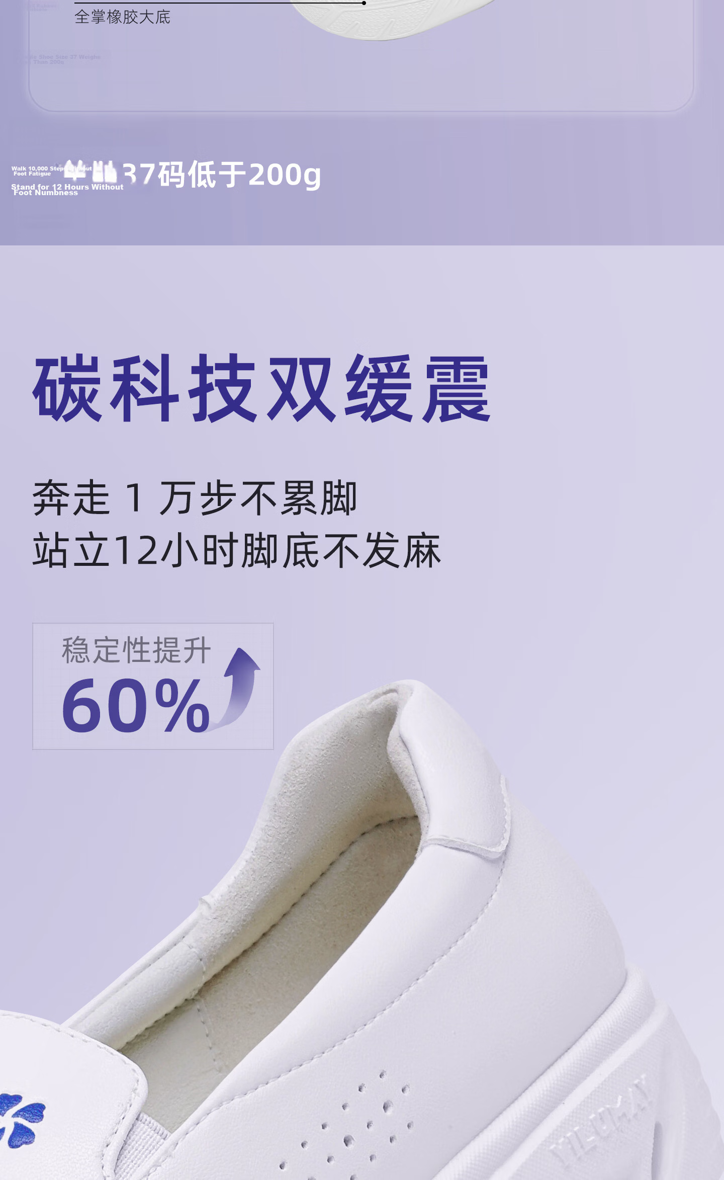 Bulan Ni G308 First Layer Cowhide Nurse Shoes Size 37 3