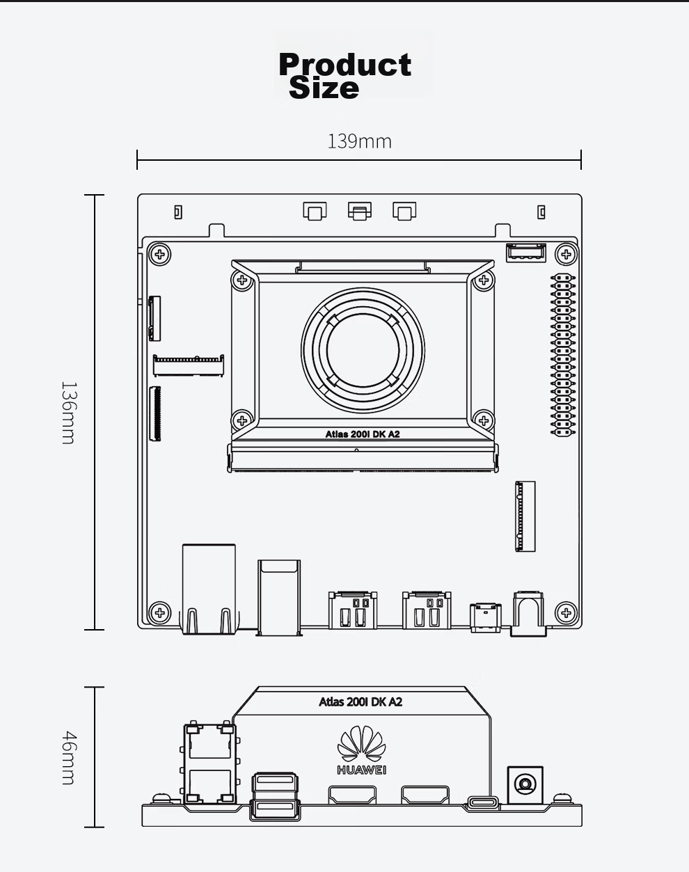 LOBOROBOT Huawei Ascend Atlas 200i DK A2 CLB Ascend Developer Kit 4G/8Tops Industrial Development Board 17