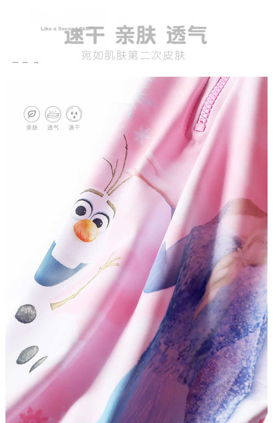 Disney Elsa Princess Girls' One-Piece Swimsuit Children's Swimwear Baby Girl Stylish Swimming Costume 2