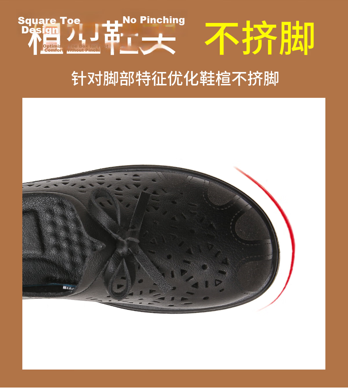 Warrior Comfortable Mom Shoes Non-Slip Summer Sandals for Middle-Aged Women Breathable Soft Sole Leather Shoes 0146 Beige Size 39 5