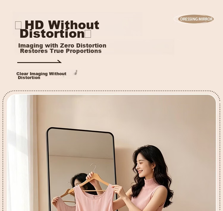 Anerya Full-Length Floor Mirror Aluminum Alloy Dressing Mirror 40x150cm for Home Bedroom Dorm Wall-Mounted 5
