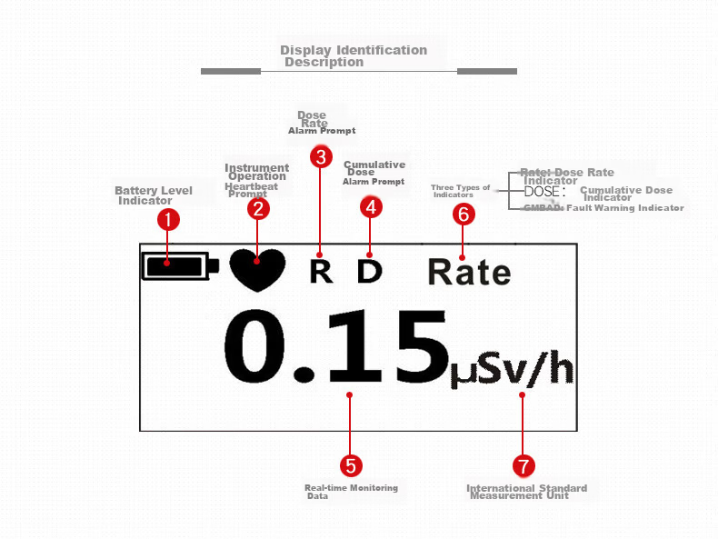 SMACH RG600 Nuclear Radiation Detector Ionizing Radiation Personal Dosimeter Alarm Geiger Counter 10
