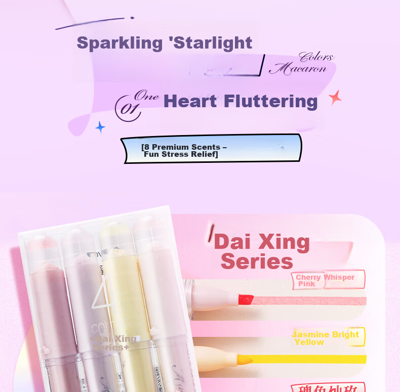 M&G Stackable Color Highlighter Pen Student Marker 4 Colors APMV09F2 Watercolor Pen Gift 3