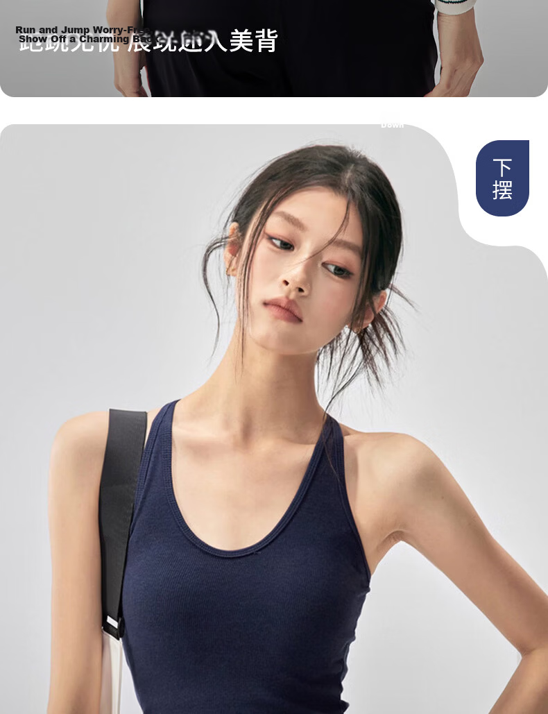 XUEXIMAN Women's Yoga Vest Sports Bra Summer Backless Shockproof One-Piece Pilates Training Fitness Bra 8