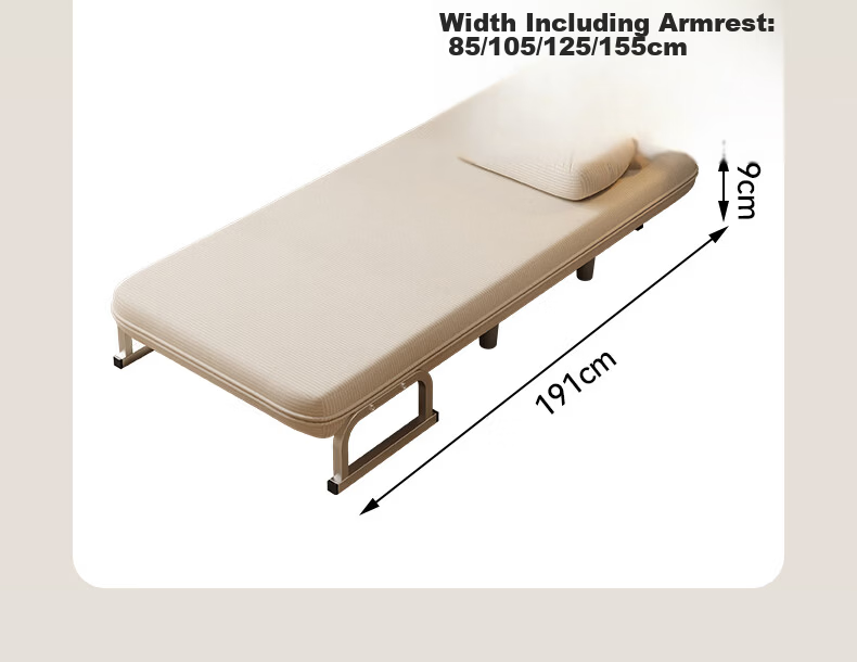 Warner New Sofa Bed Small Apartment Dual-Use Single Sofa Chair Office Nap Folding Bed S505 16