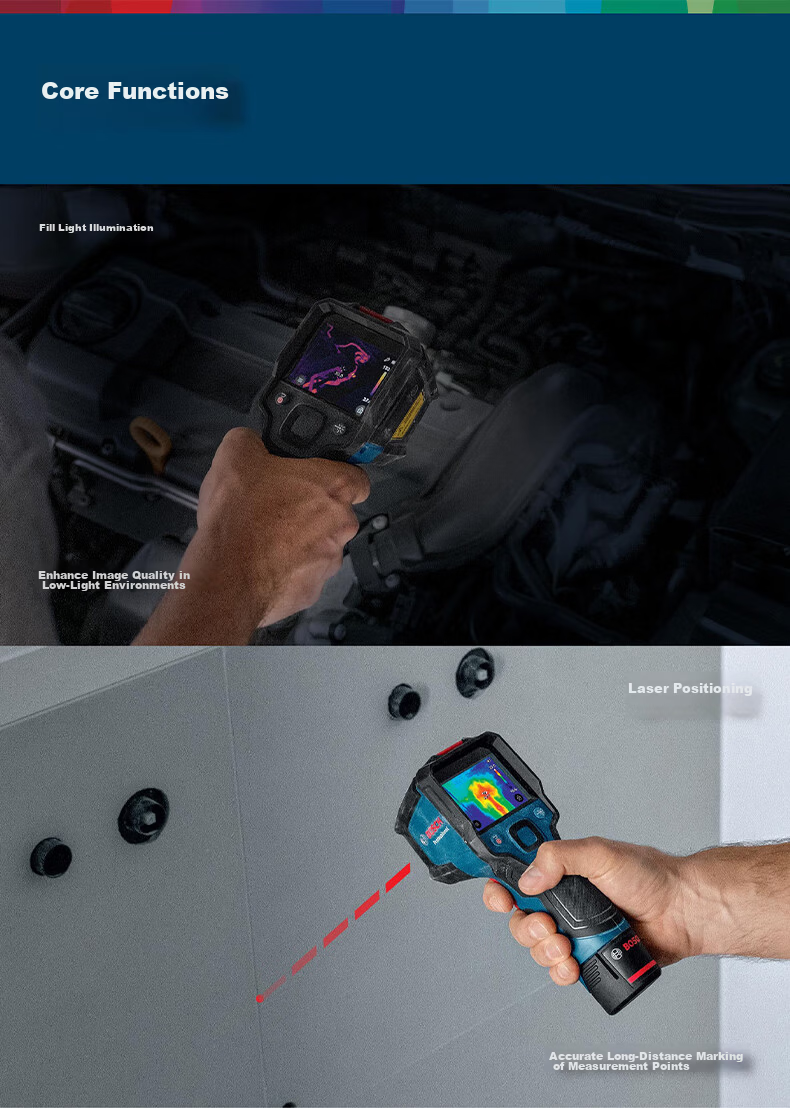 BOSCH Infrared Thermal Imager IP54 Dust and Water Resistant Data Storage and Transmission GTC 450-13 5