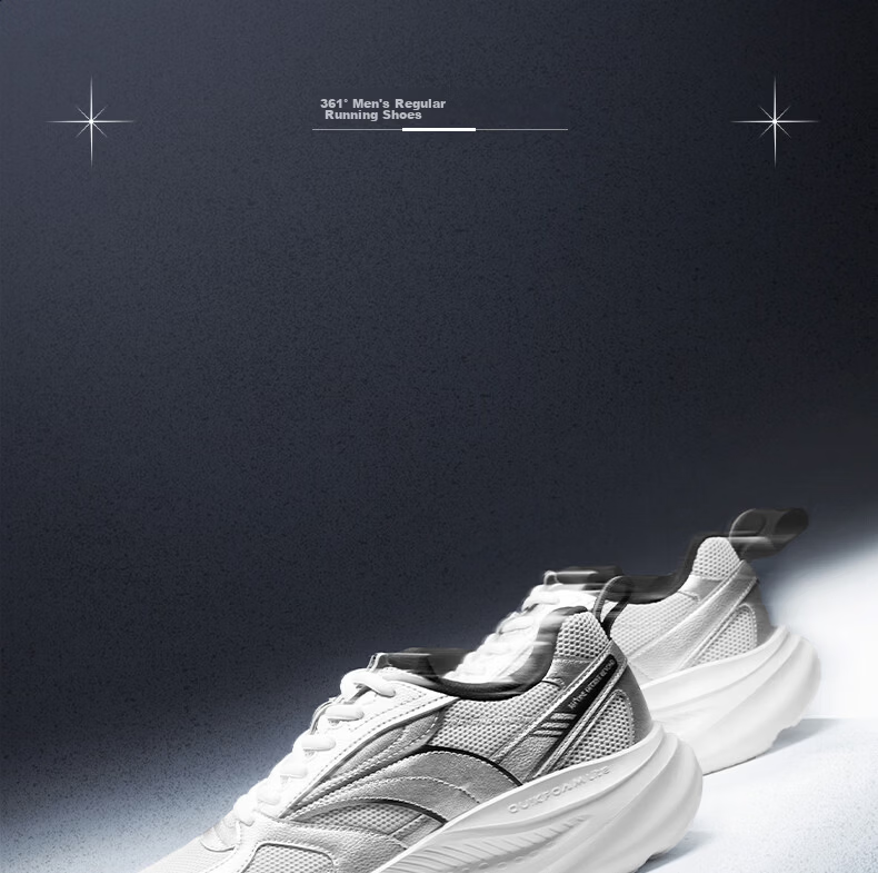 361° Xingyue 1.5 Men's Sports Shoes Summer Breathable Lightweight Shock Absorption Running Shoes Wide Fit Commuter Shoes 672632225-1 1