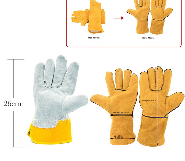 Bingyu Fireproof and Splash-Proof Welder Body Protection [Jingcang] Welder Cowhide Foot Protection 33cm Labor Protection BYly-112 8