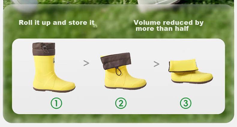 Kocotree KK Tree Kids Rain Boots Non-Slip Lightweight Boys Girls Long Rain Boots Toddler Waterproof School Shoes 22