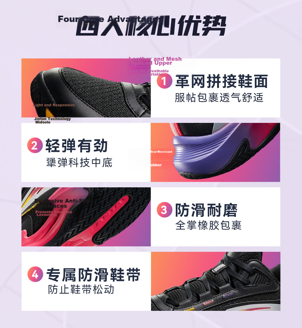 Anta Kids Boys Sports Shoes 2026 Summer Breathable Mesh Trial Basketball Shoes A12621111 20
