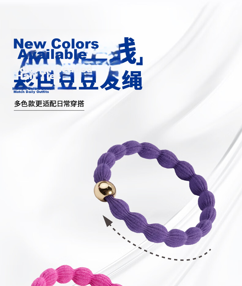 M2KA New High Elasticity Hair Ties for Women, Invisible Seamless Ponytail Hair Bands, Royal Blue, 5 Pieces 1