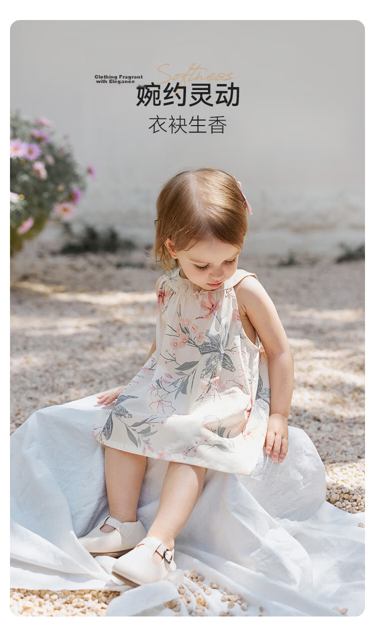 Babylove Baby Girl Summer Thin Cotton Halter Dress Sweet American Style Princess Dress Cool Summer Outfit 1
