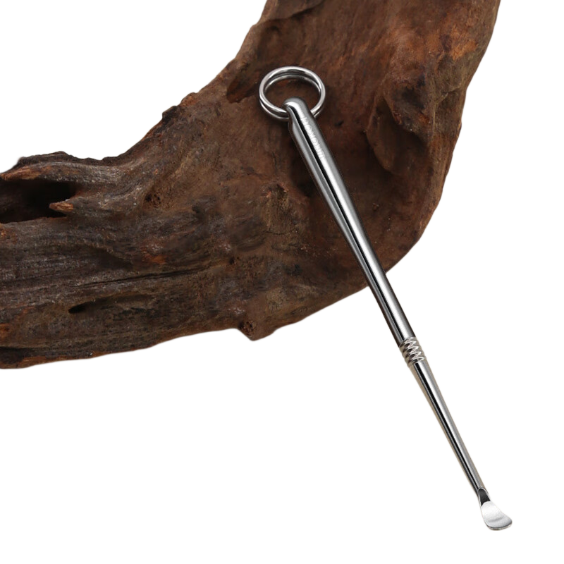 BO YOU Titanium Alloy Ear Pick, Adult Ear Cleaning Tool with Key Ring, Portable Single Pack