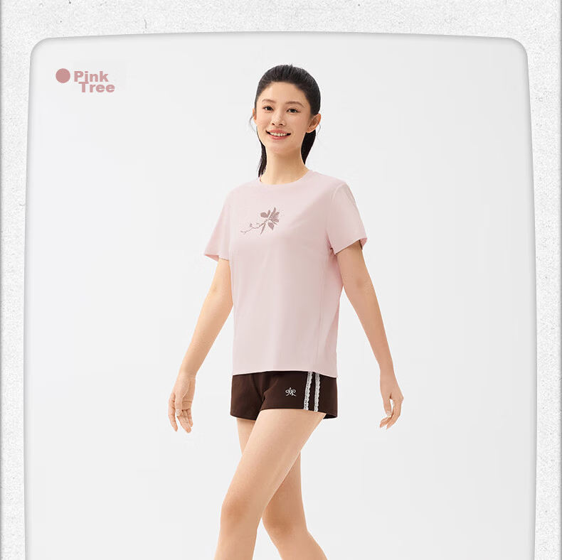 361° Women's Short Sleeve Spring Summer New Sports T-Shirt Quick-Dry Loose Casual Running Top 662624113-3 19