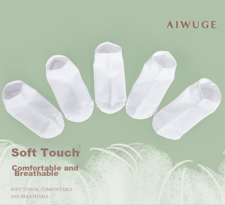 Aiwu Ge Children's Dance Socks Ballet Short Socks White Cotton Ankle Socks Sports Practice Grading Socks Size M 3