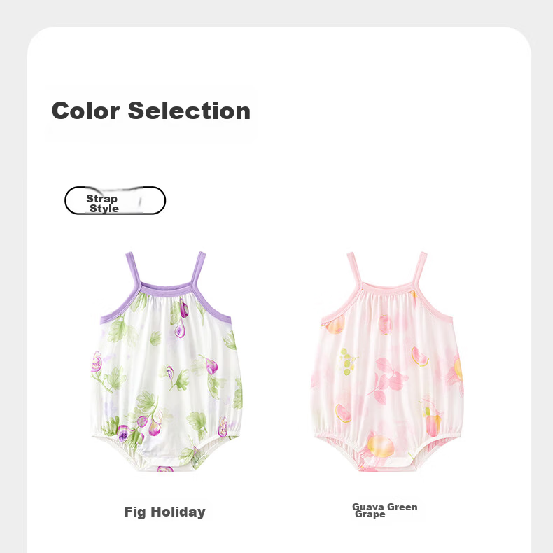 Babycare Natural Cool Sleeveless Triangle Romper Baby Jumpsuit Guava Green Grape 90cm 13