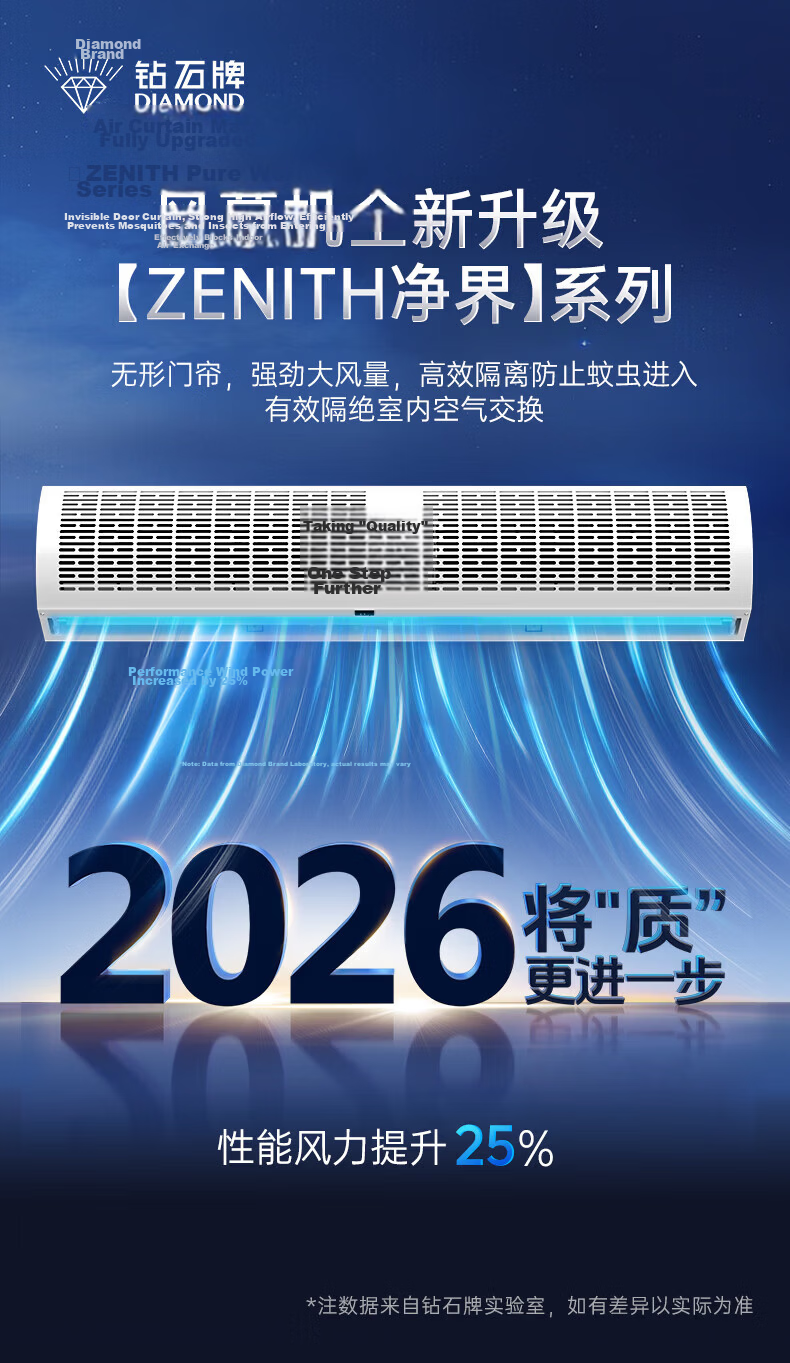 Diamond Brand Air Curtain Commercial Air Door Industrial Air Fan Wall-Mounted 1.5m Button Model FM3015-G 3